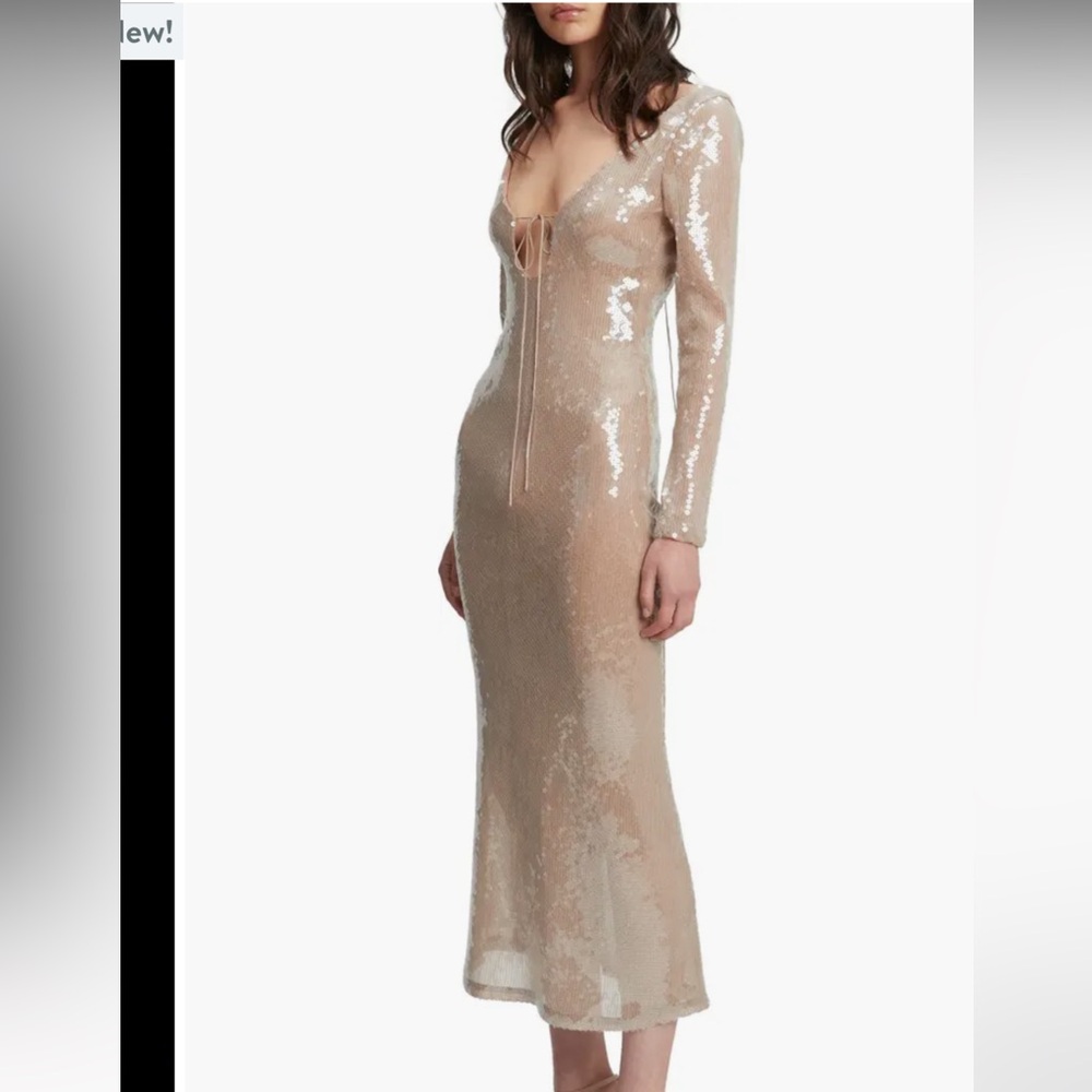 Verona Sequin Long Sleeve Maxi Dress
Bardot